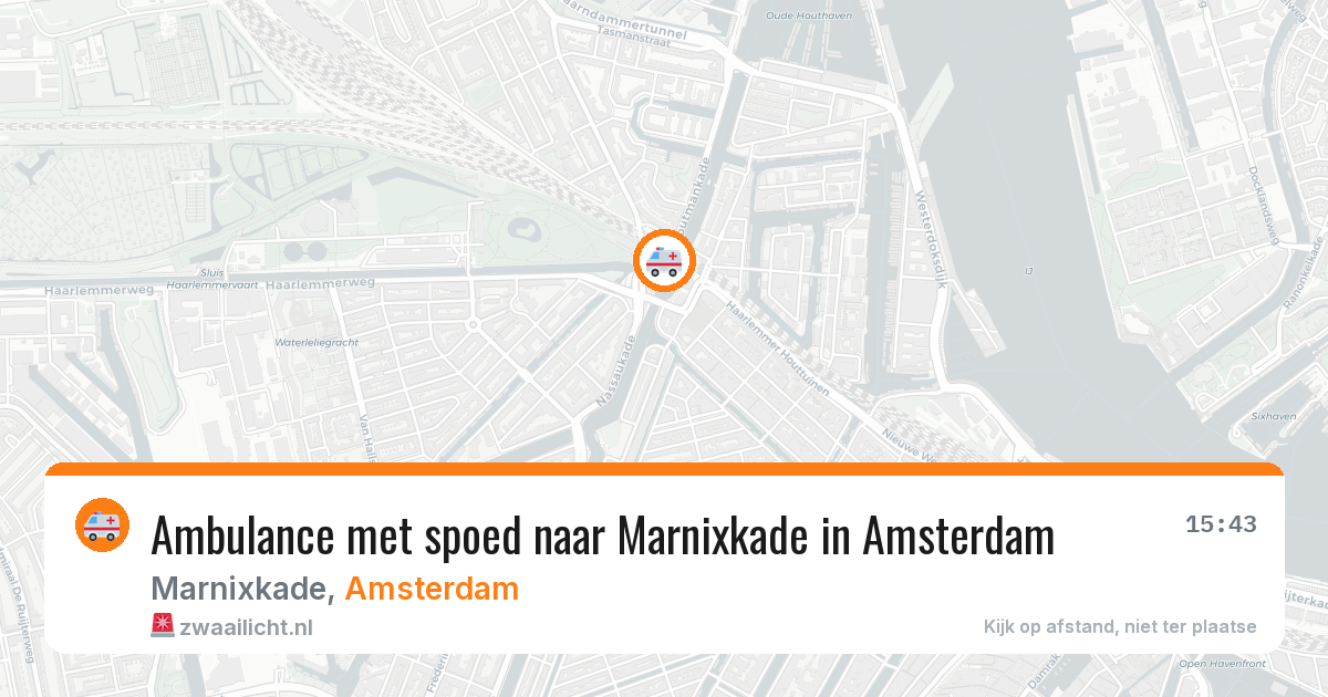 Ambulance met spoed naar Marnixkade in Amsterdam — 1 jul 2026