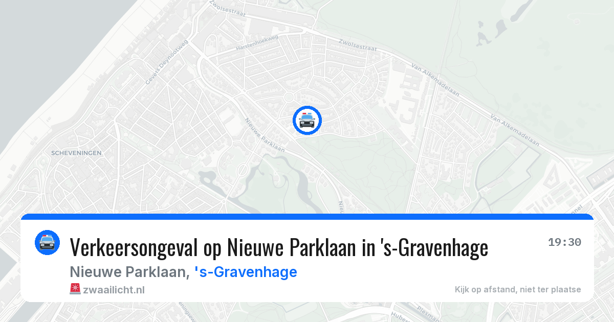 Verkeersongeval op Nieuwe Parklaan in 's-Gravenhage — 11 aug 2026