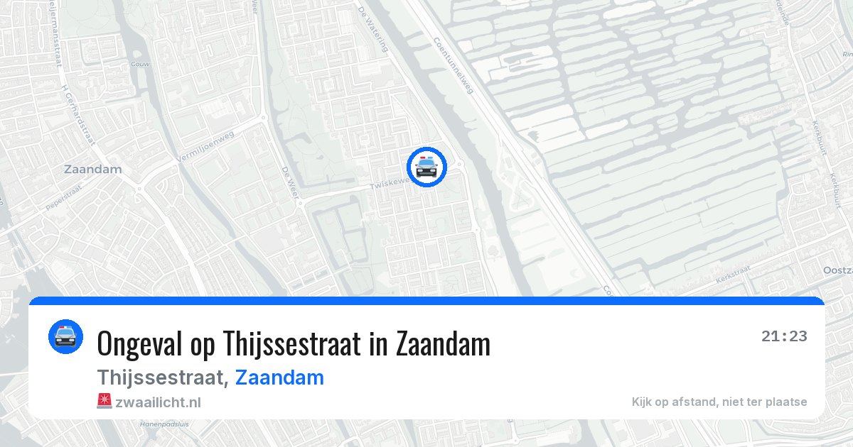 Ongeval op Thijssestraat in Zaandam — 8 mei 2026