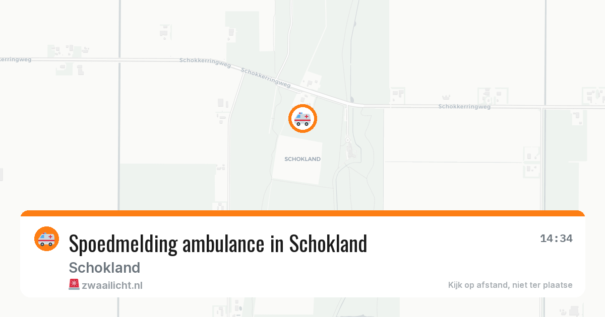 Spoedmelding ambulance in Schokland — 7 mei 2026