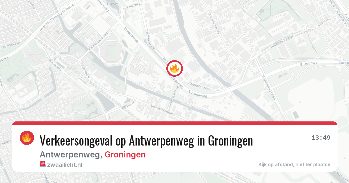 Verkeersongeval op Antwerpenweg in Groningen — 11 aug 2026
