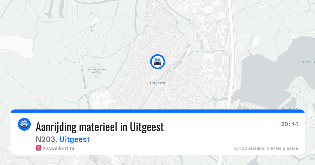 Aanrijding materieel in Uitgeest — 17 mei 2026