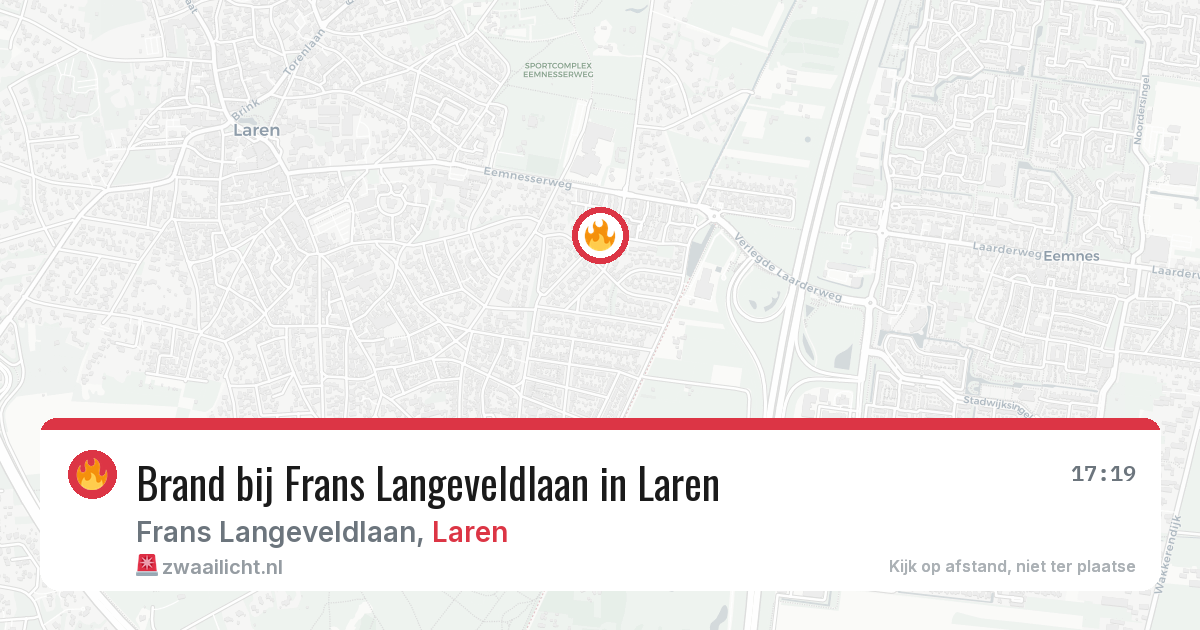 Brand bij Frans Langeveldlaan in Laren — 30 mei 2026