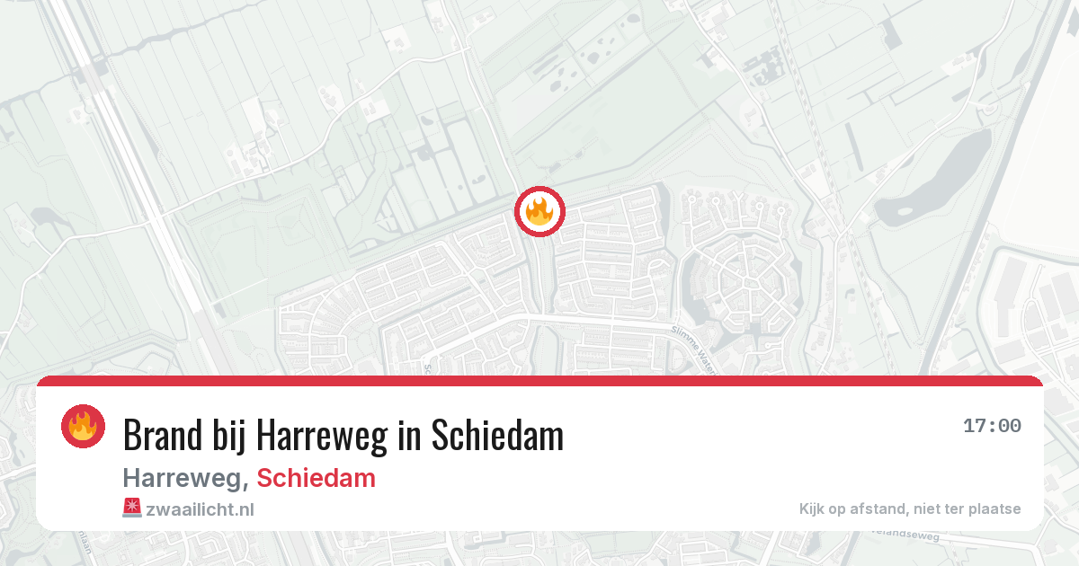 Brand bij Harreweg in Schiedam — 3 aug 2026