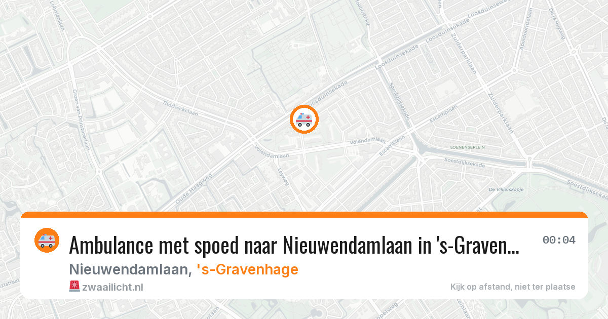 Ambulance met spoed naar Nieuwendamlaan in 's-Gravenhage — 15 jul 2026