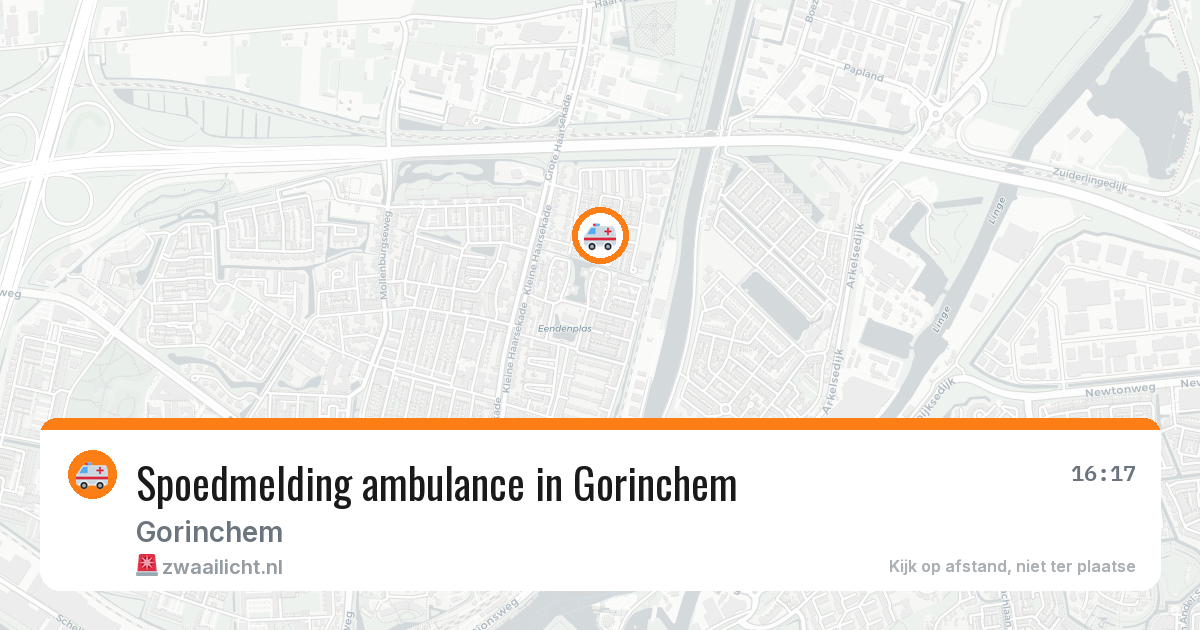 Spoedmelding ambulance in Gorinchem — 23 mei 2026