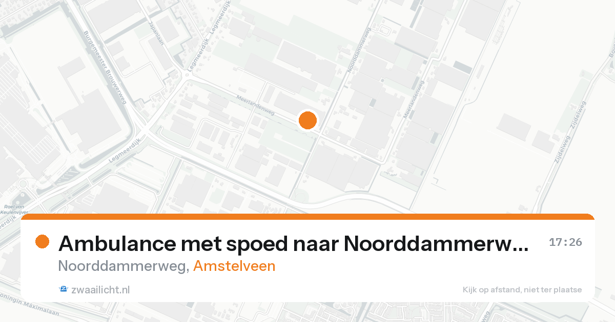 Ambulance met spoed naar Noorddammerweg in Amstelveen — 28 mei 2026