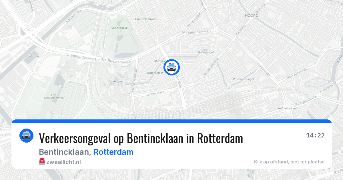 Verkeersongeval op Bentincklaan in Rotterdam — 28 apr 2026