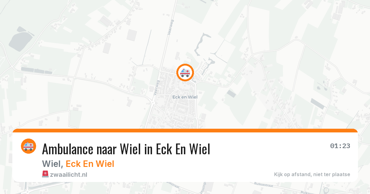 Ambulance naar Wiel in Eck En Wiel — 11 jul 2026