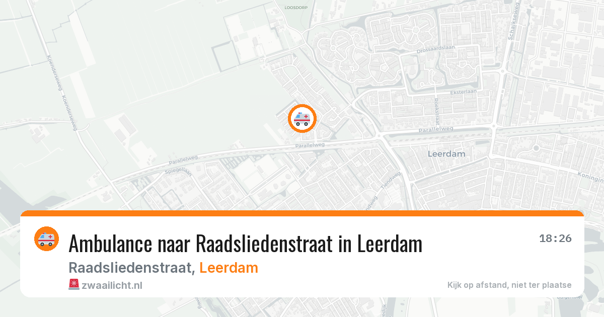 Ambulance naar Raadsliedenstraat in Leerdam — 29 mei 2026