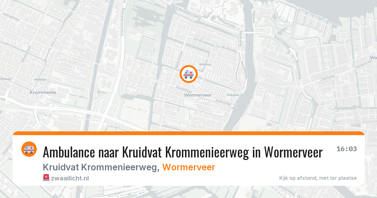 Ambulance naar Kruidvat Krommenieerweg in Wormerveer — 8 aug 2026
