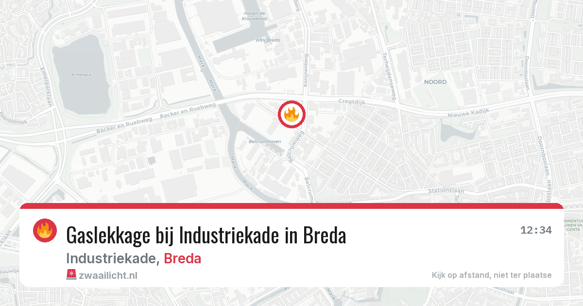 Gaslekkage bij Industriekade in Breda — 28 mei 2026