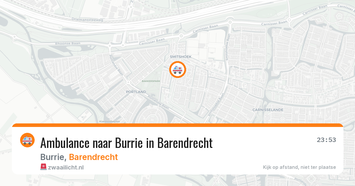 Ambulance naar Burrie in Barendrecht — 14 jul 2026
