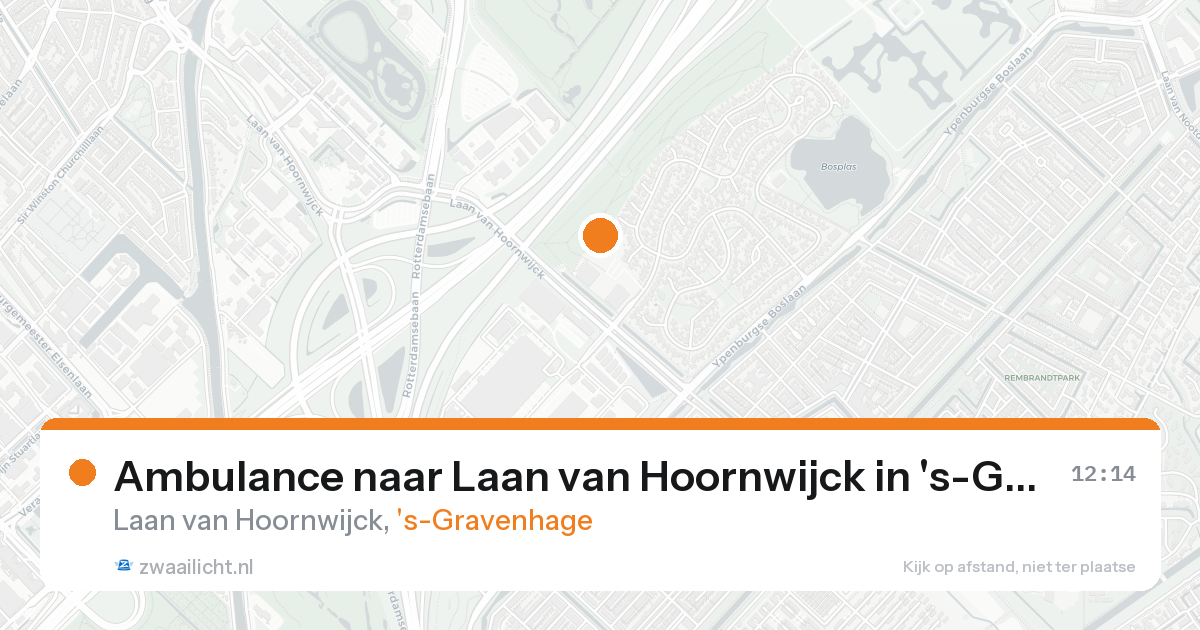 Ambulance naar Laan van Hoornwijck in 's-Gravenhage — 21 aug 2026