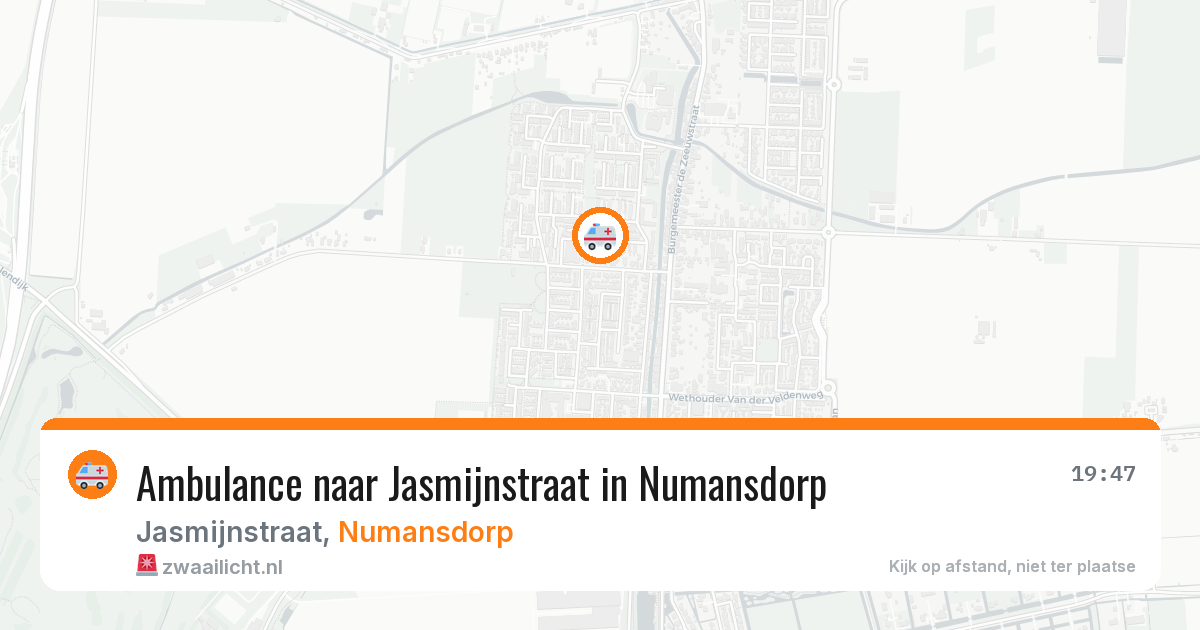 Ambulance naar Jasmijnstraat in Numansdorp — 29 jan 2026