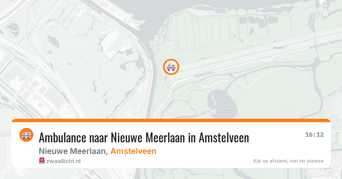 Ambulance naar Nieuwe Meerlaan in Amstelveen — 25 jul 2026