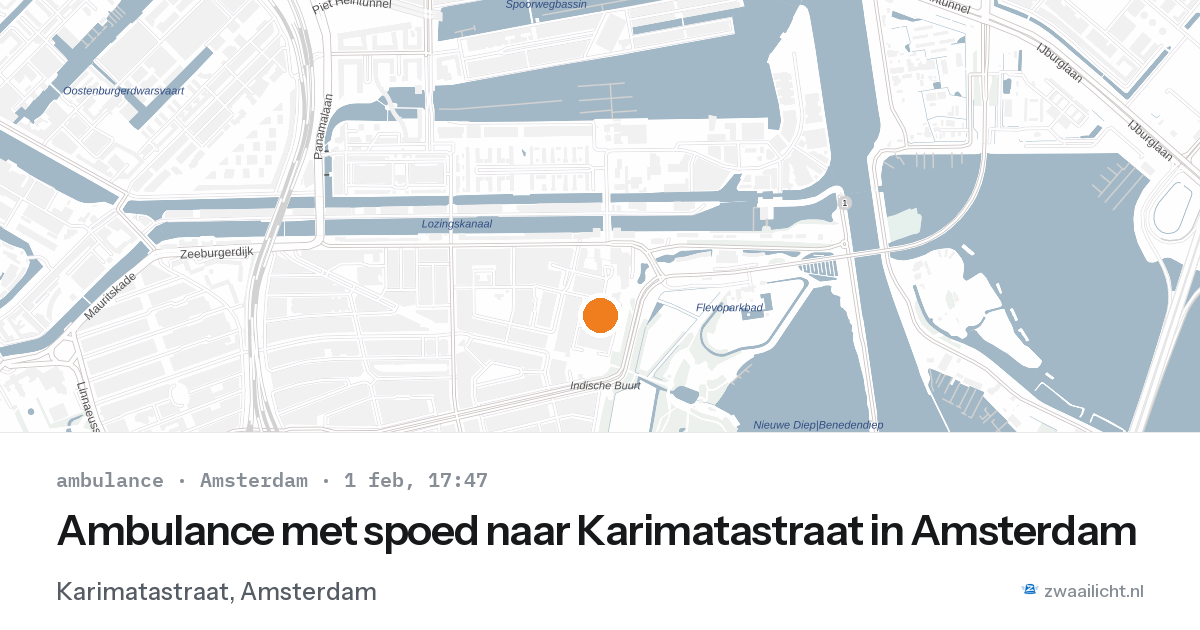Ambulance met spoed naar Karimatastraat in Amsterdam — 1 feb 2026