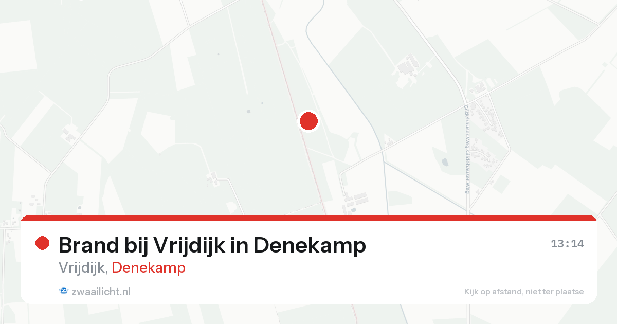 Brand bij Vrijdijk in Denekamp — 13 aug 2026