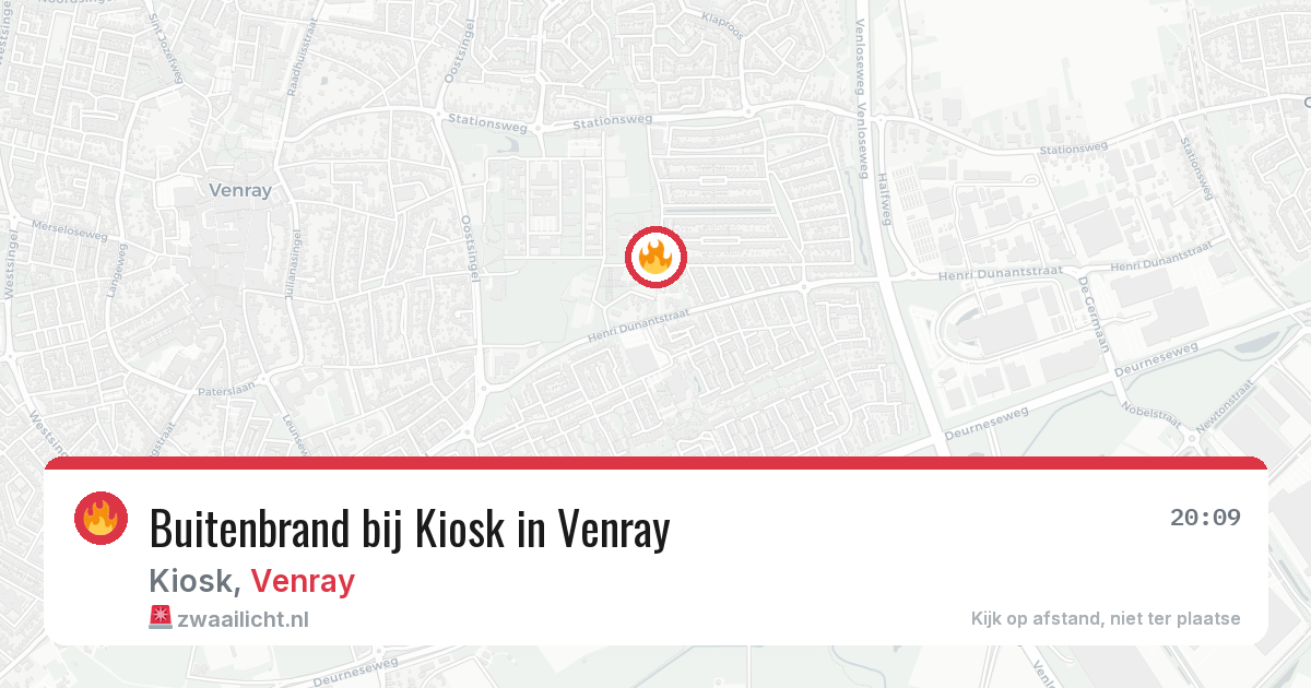 Buitenbrand bij Kiosk in Venray — 18 jul 2026