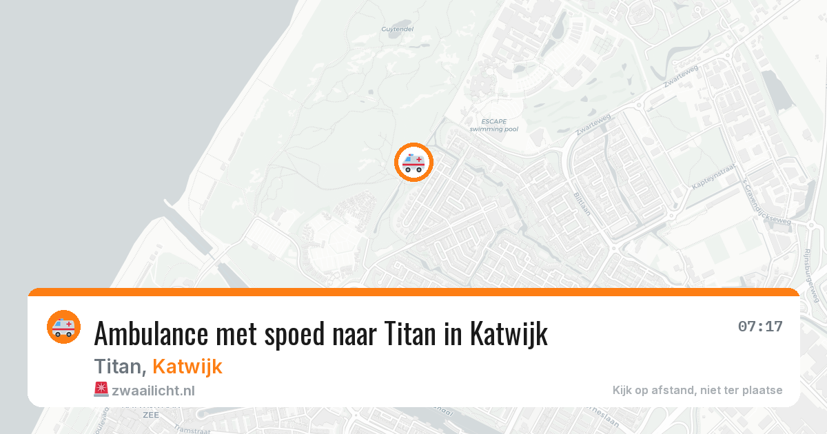 Ambulance met spoed naar Titan in Katwijk — 23 mei 2026