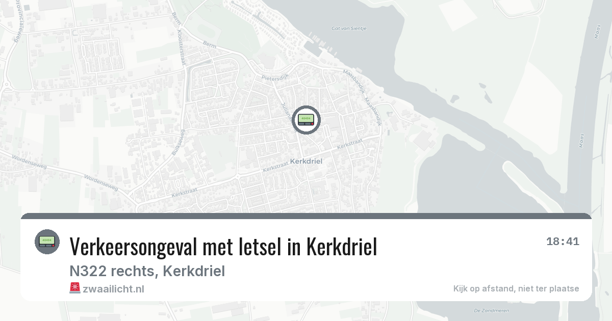 Verkeersongeval met letsel in Kerkdriel — 14 jun 2026