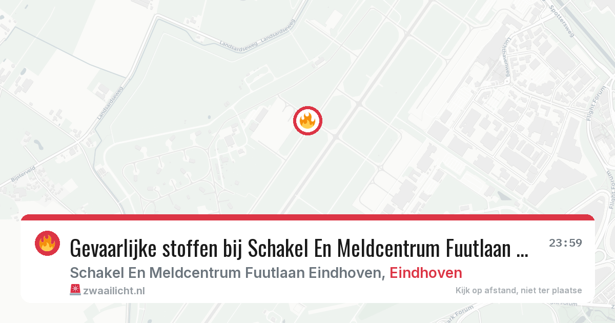 Gevaarlijke stoffen bij Schakel En Meldcentrum Fuutlaan Eindhoven in Eindhoven — 28 mei 2026