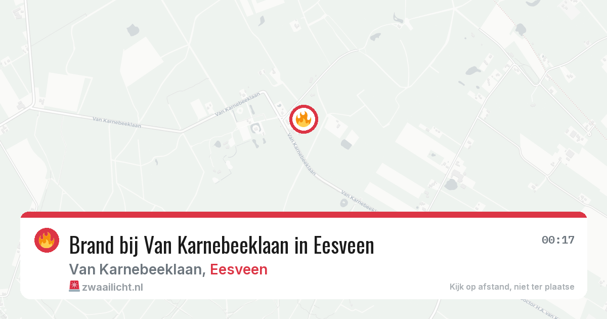 Brand bij Van Karnebeeklaan in Eesveen — 19 jun 2026