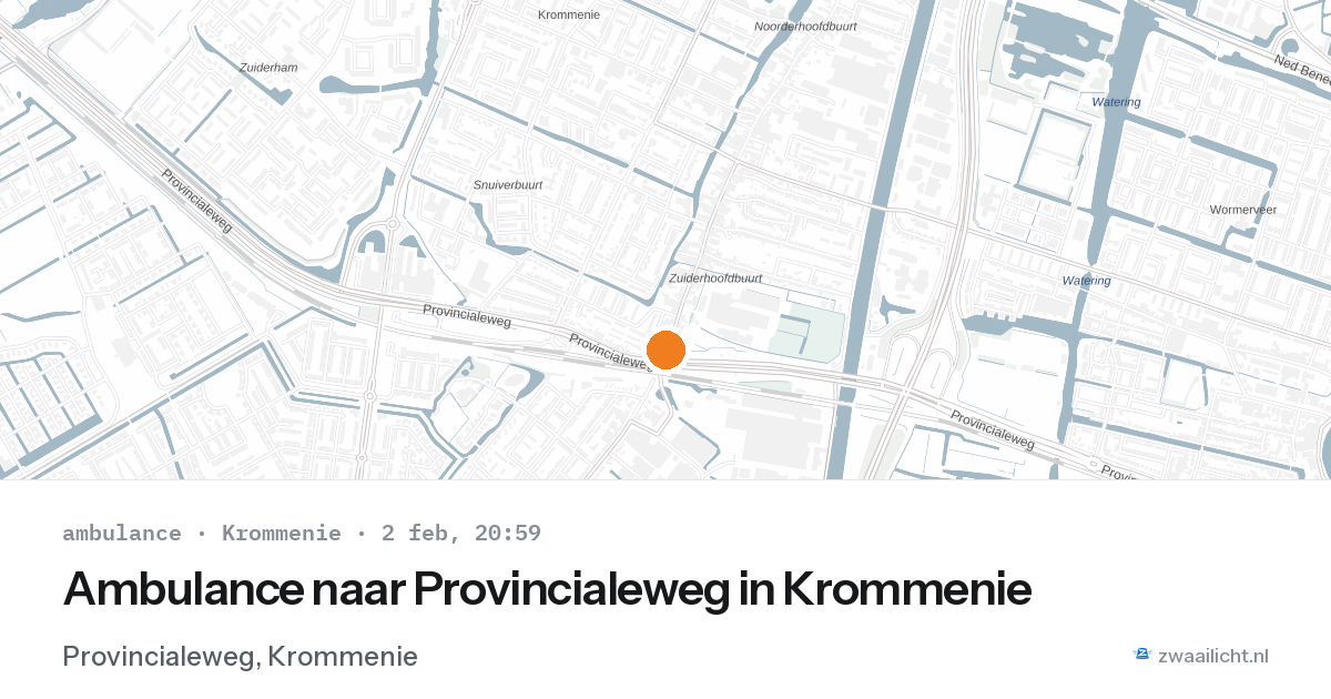 Ambulance naar Provincialeweg in Krommenie — 2 feb 2026