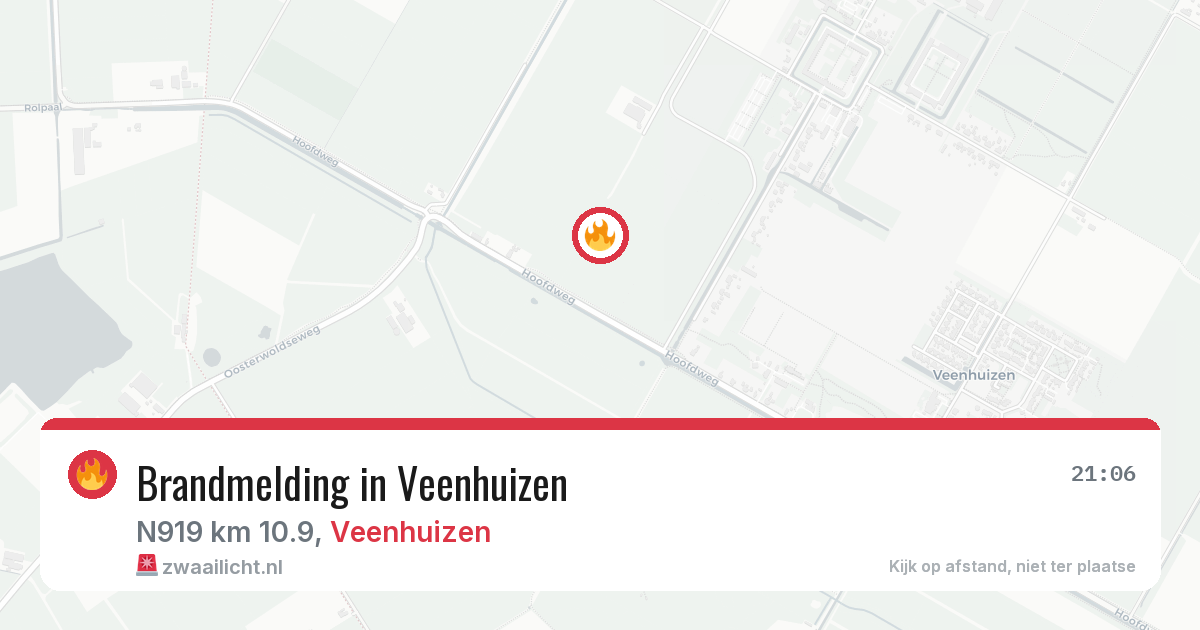 Brandmelding in Veenhuizen — 11 aug 2026