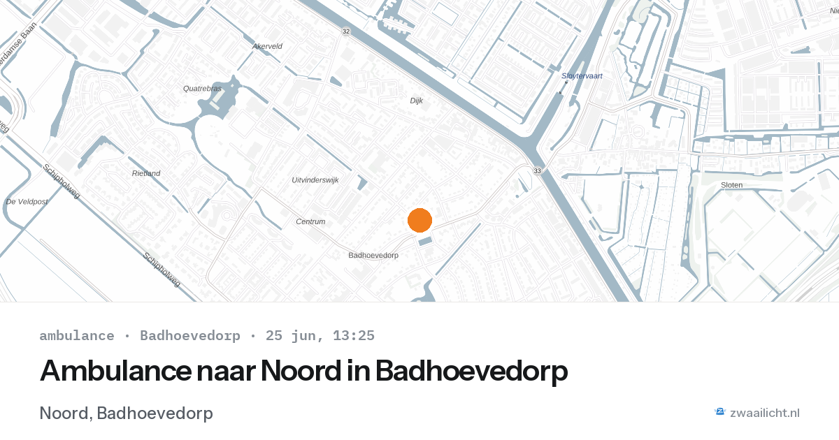 Ambulance naar Noord in Badhoevedorp — 25 jun 2026