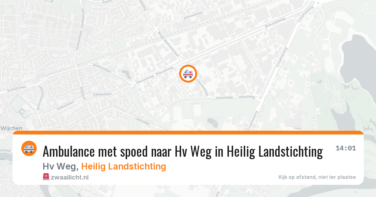 Ambulance met spoed naar Hv Weg in Heilig Landstichting — 25 apr 2026