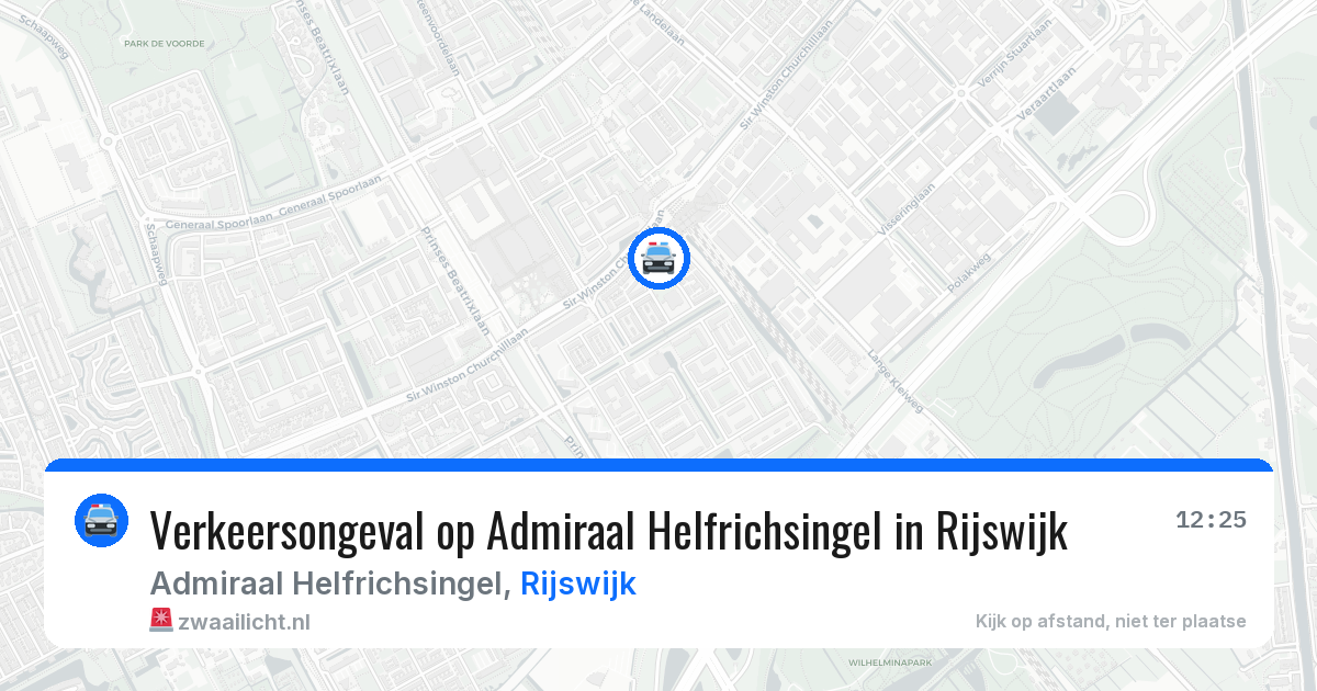 Verkeersongeval op Admiraal Helfrichsingel in Rijswijk — 25 mrt 2026