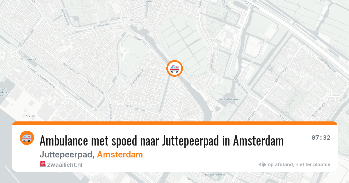Ambulance met spoed naar Juttepeerpad in Amsterdam — 16 jul 2026