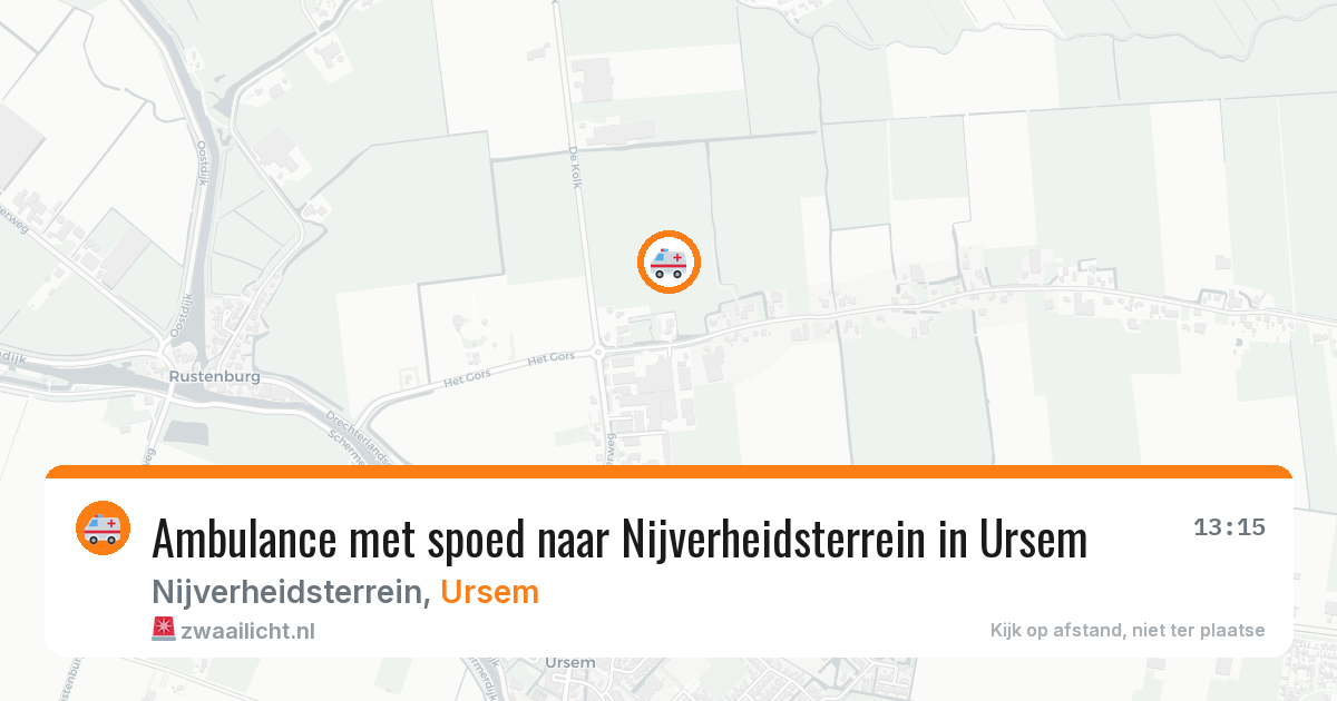 Ambulance met spoed naar Nijverheidsterrein in Ursem — 22 jun 2026