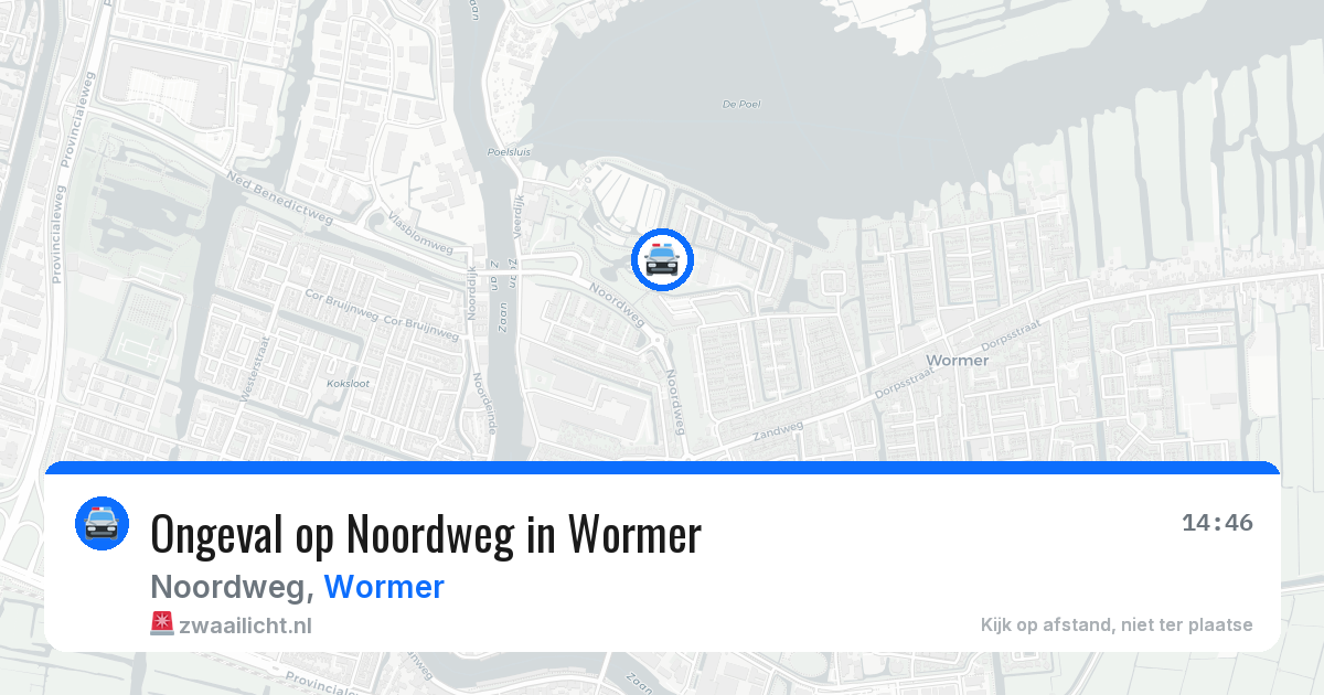 Ongeval op Noordweg in Wormer — 2 aug 2026