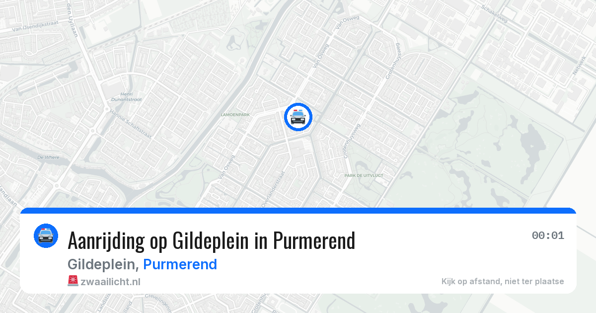 Aanrijding op Gildeplein in Purmerend — 15 mei 2026