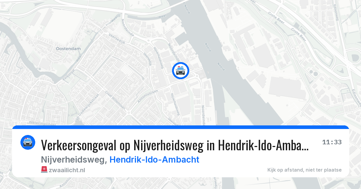 Verkeersongeval op Nijverheidsweg in Hendrik-Ido-Ambacht — 20 jan 2026