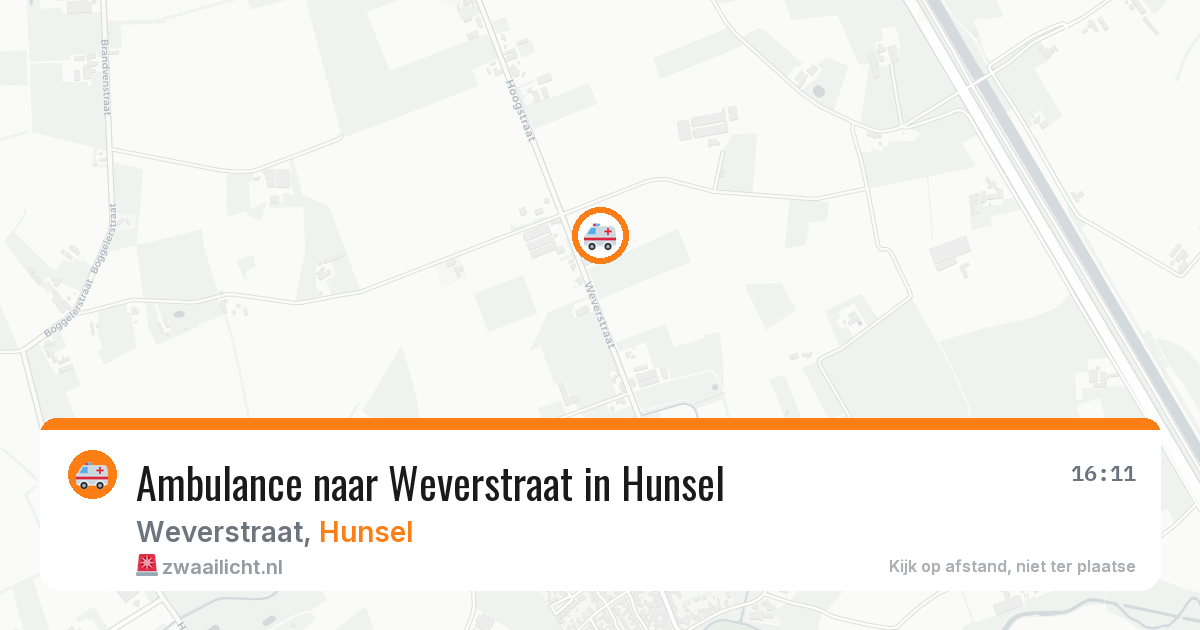 Ambulance naar Weverstraat in Hunsel — 11 jul 2026