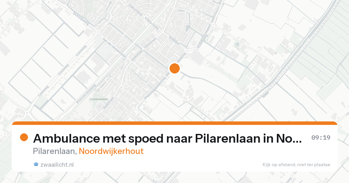 Ambulance met spoed naar Pilarenlaan in Noordwijkerhout — 16 aug 2026