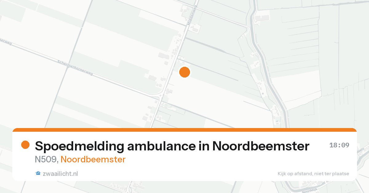 Spoedmelding ambulance in Noordbeemster — 18 aug 2026