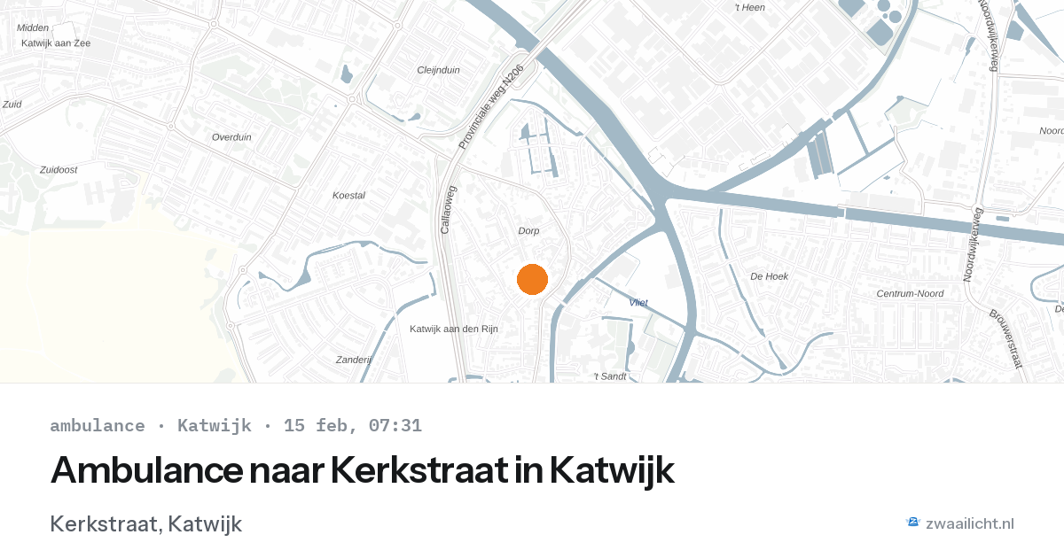 Ambulance naar Kerkstraat in Katwijk — 15 feb 2026