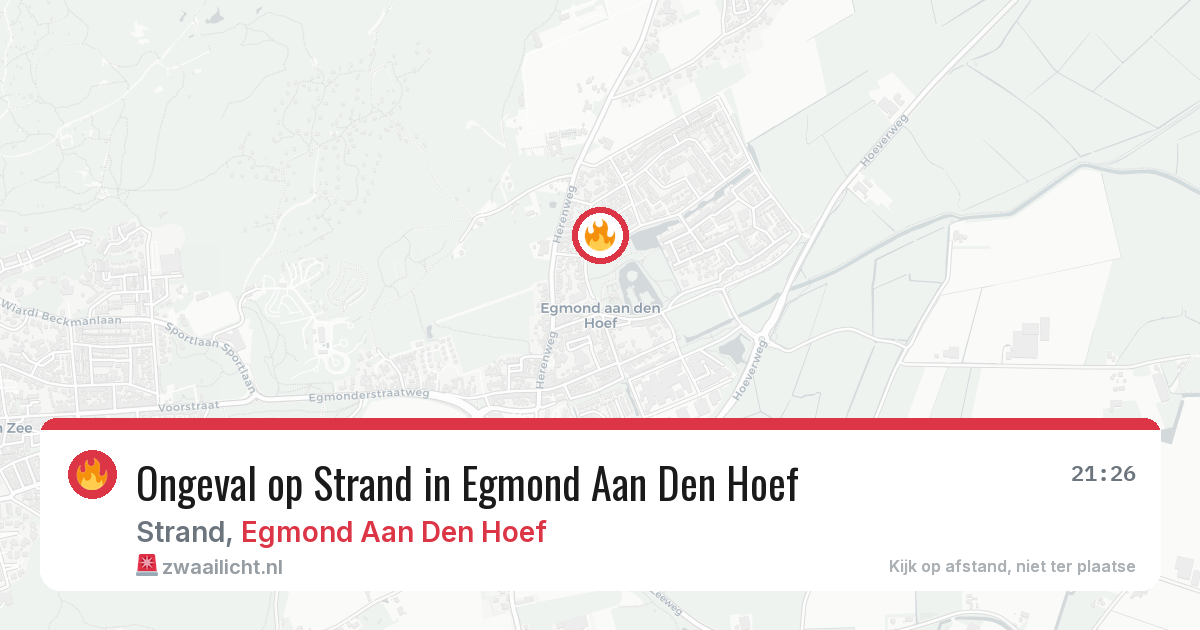 Ongeval op Strand in Egmond Aan Den Hoef — 3 aug 2026