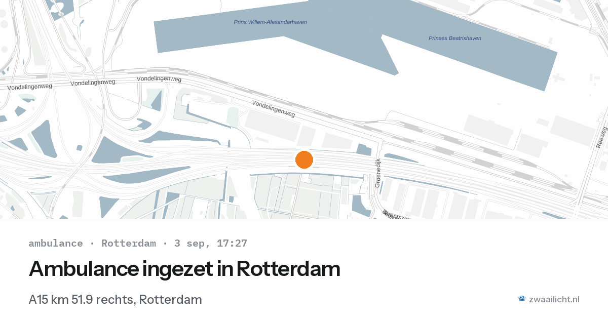 Ambulance ingezet in Rotterdam — 3 sep 2026