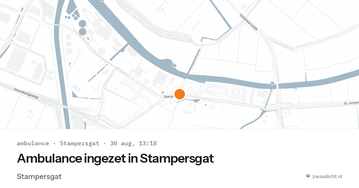 Ambulance ingezet in Stampersgat — 30 aug 2026
