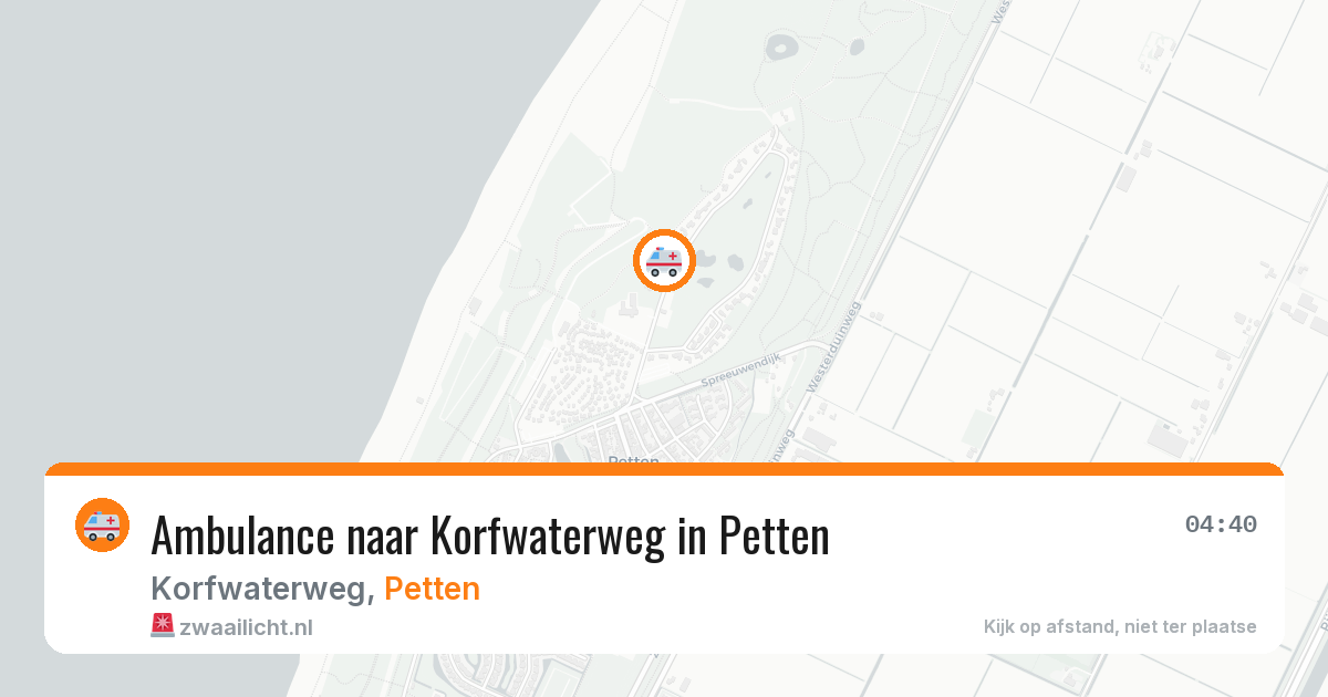 Ambulance naar Korfwaterweg in Petten — 27 mrt 2026