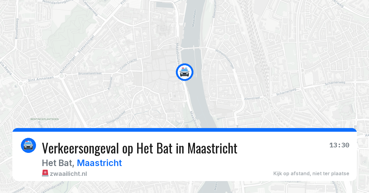 Verkeersongeval op Het Bat in Maastricht — 23 apr 2026