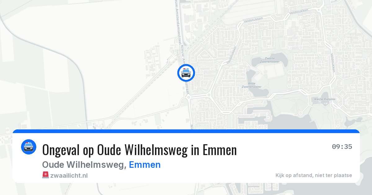 Ongeval op Oude Wilhelmsweg in Emmen — 9 aug 2026