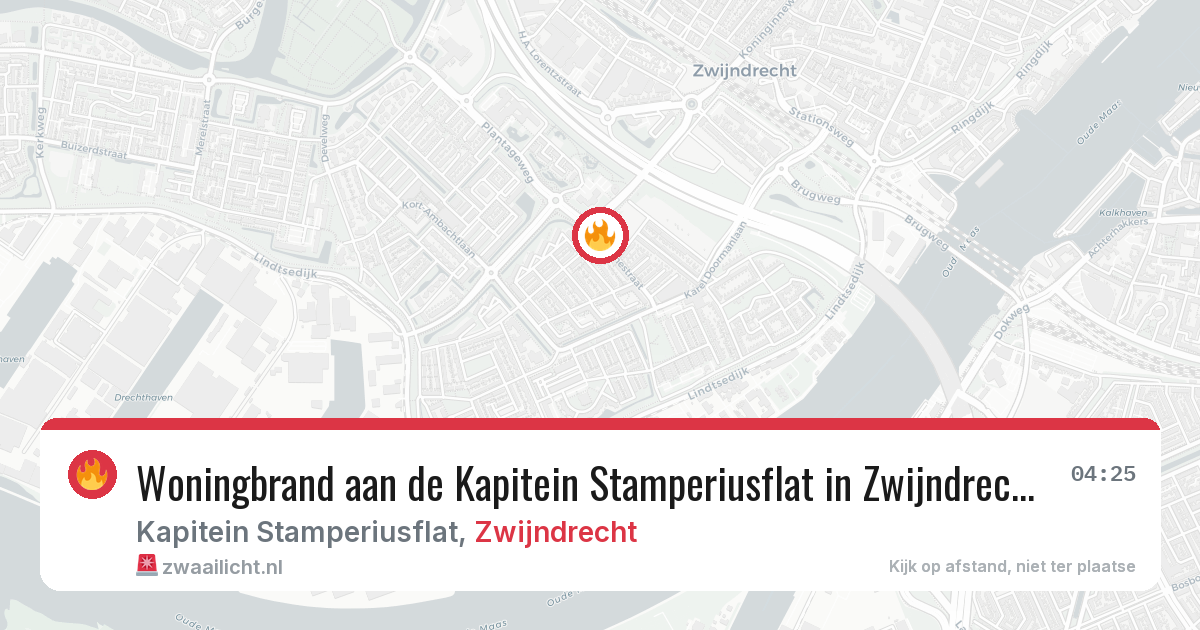 Woningbrand aan de Kapitein Stamperiusflat in Zwijndrecht — 15 mei 2026