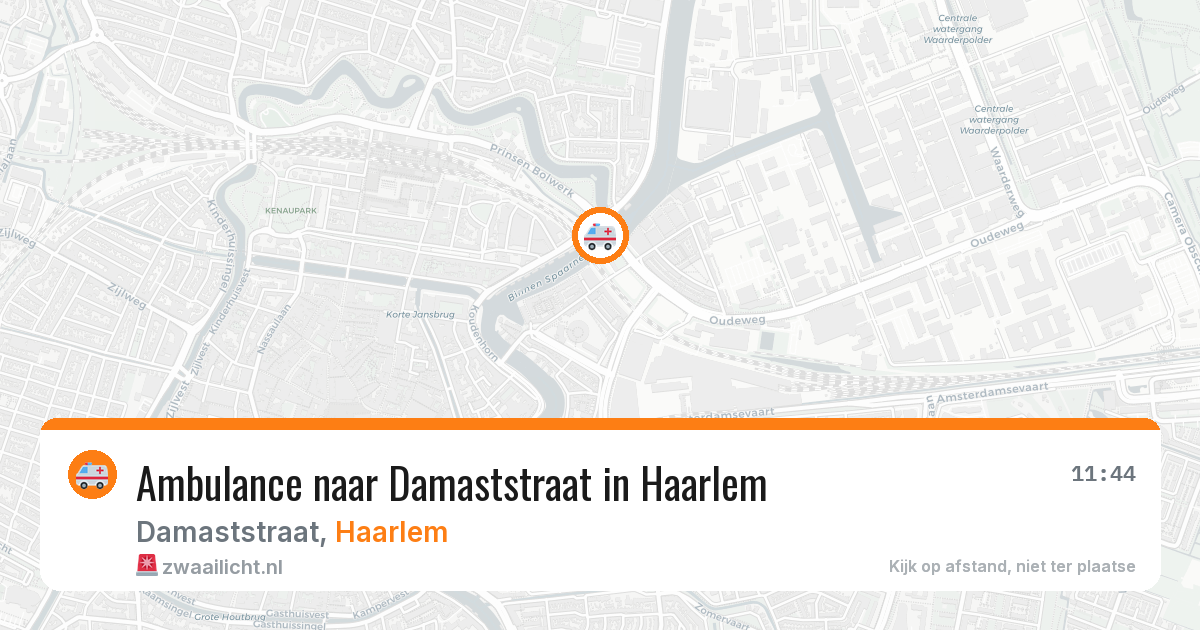 Ambulance naar Damaststraat in Haarlem — 6 aug 2026