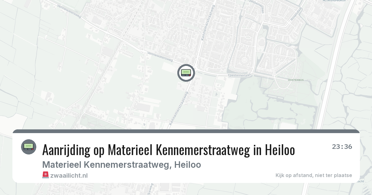 Aanrijding op Materieel Kennemerstraatweg in Heiloo — 30 jan 2026